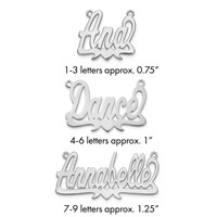 14K White Gold Polished Heat Name Plate view 1