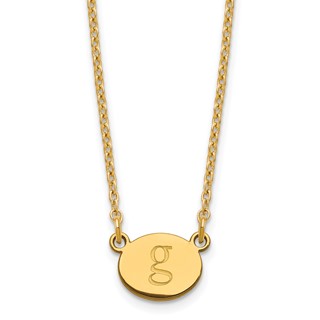 Initial Oval Necklace