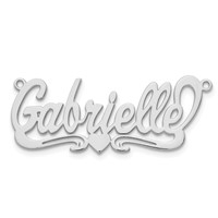 10K White Gold Polished Heart Name Plate view 5