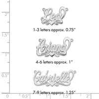 10K White Gold Polished Heart Name Plate view 3