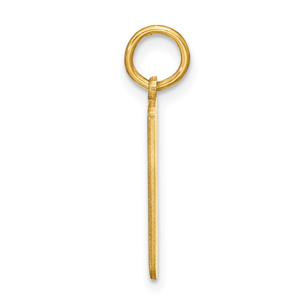 14k Yellow Gold Small  Blank Bar Charm (XNA1353Y)