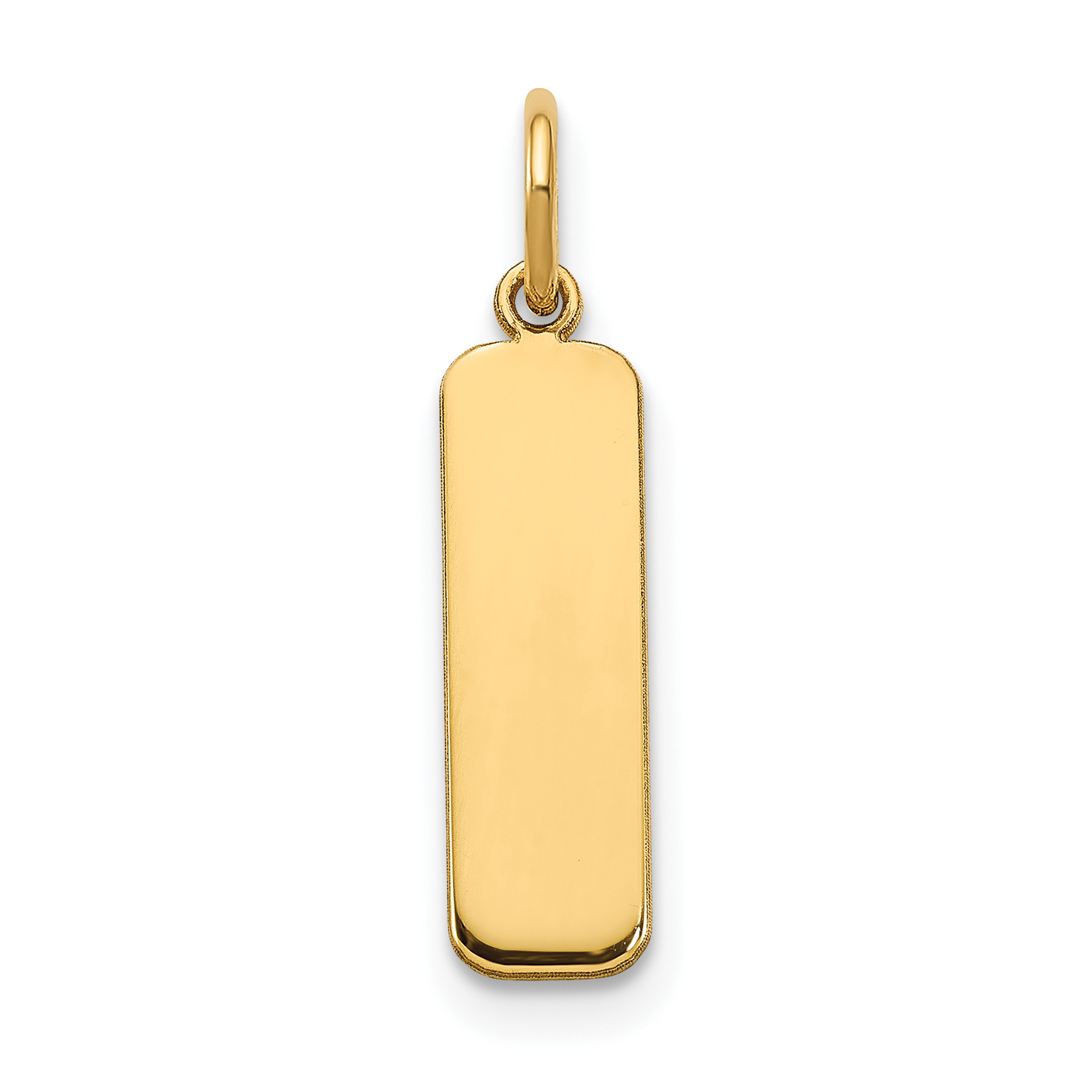 14k Yellow Gold Small  Blank Bar Charm (XNA1353Y)