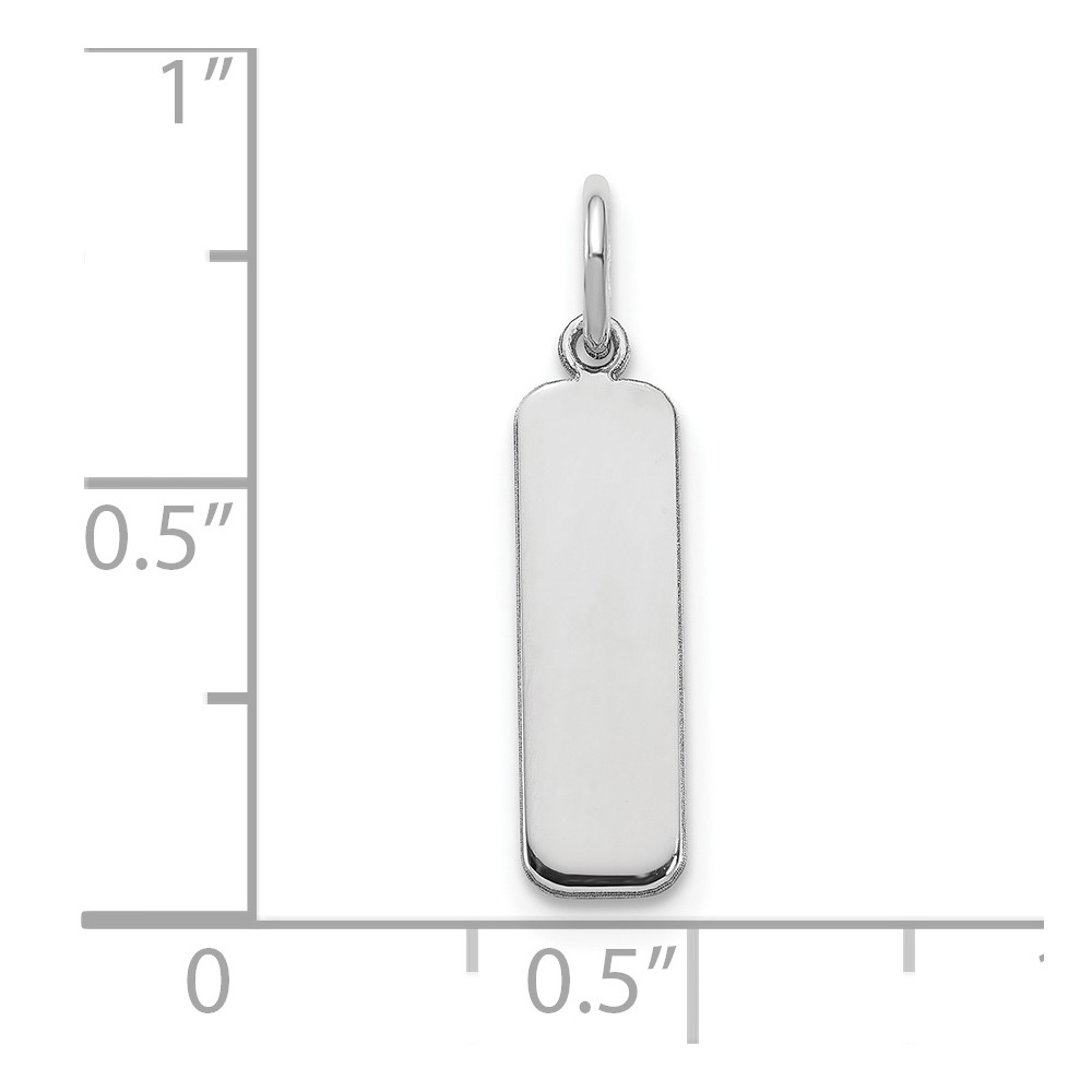 10k White Gold Small Blank Bar Charm (10XNA1353W)