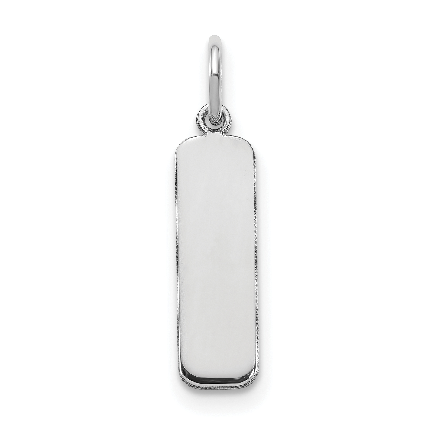 10k White Gold Small Blank Bar Charm (10XNA1353W)