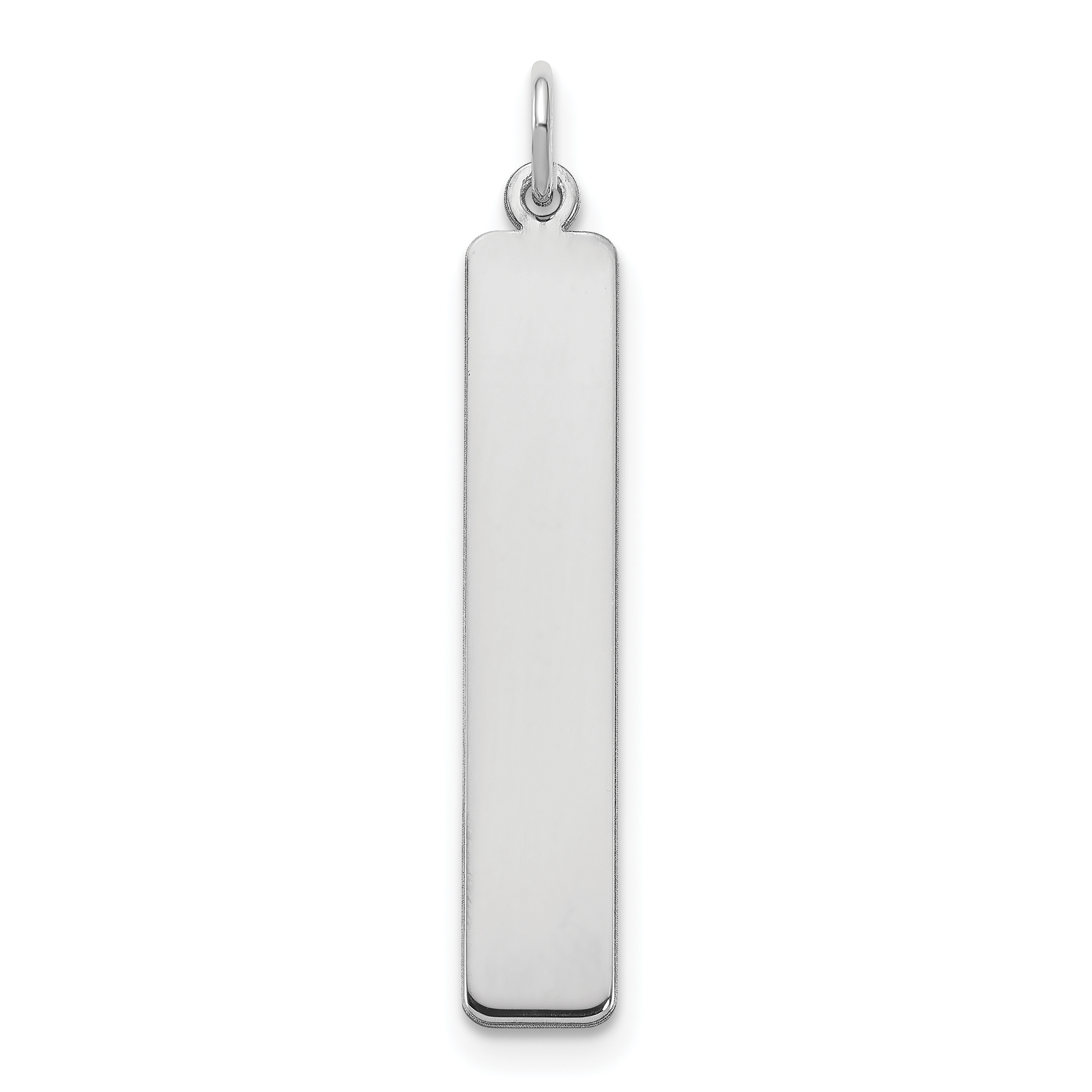 14k White Gold Large Blank Bar Charm (XNA1354W)