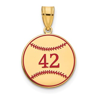 Personalized Baseball Enameled Pendants