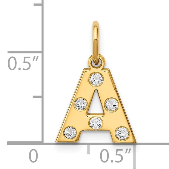 Initial with Diamonds Charm