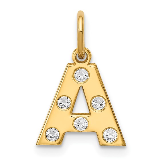 Initial with Diamonds Charm