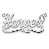 14K White Gold Polished Name Plate view 4