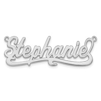 14K White Gold Polished Name Plate view 5
