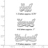 14K White Gold Polished Name Plate view 3