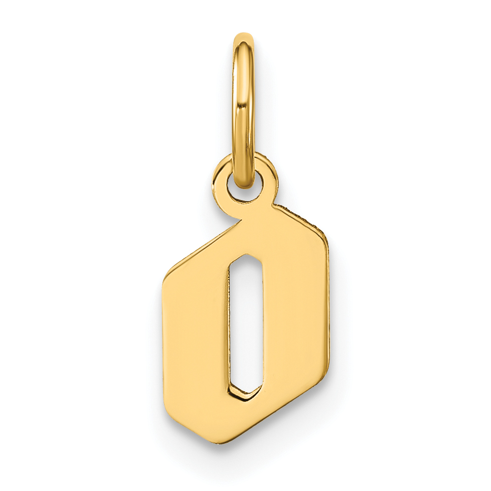 14ky Lowercase Letter O Initial Pendant (XNA1383Y/O)