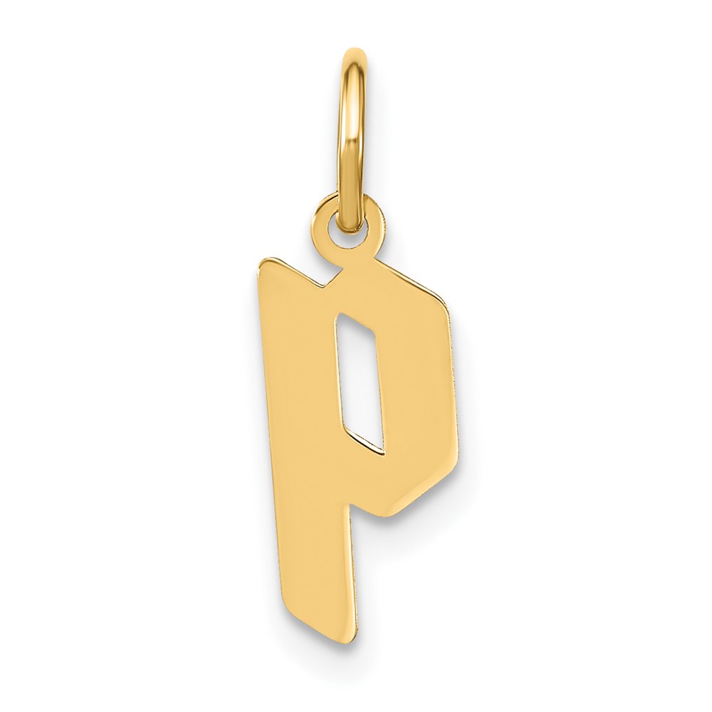 14ky Lowercase Letter P Initial Pendant