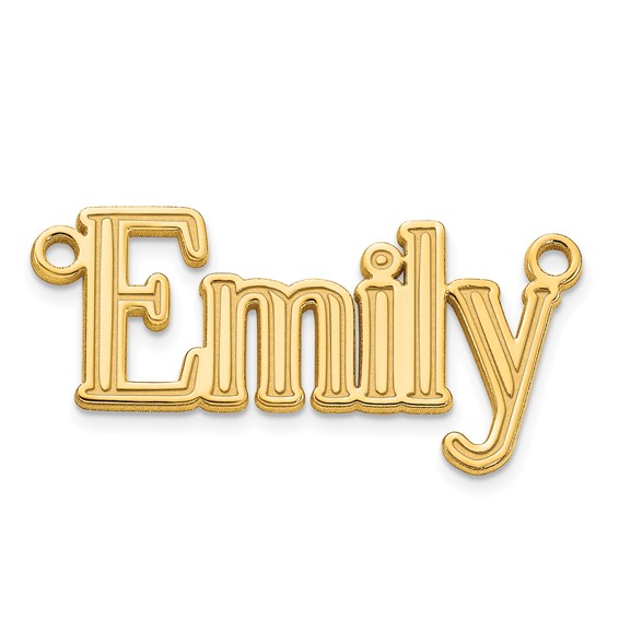 Personalized Century Font Name Plates with Chain