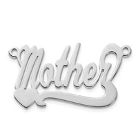 14K White Gold Polished Heart Name Plate view 4