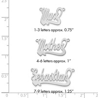 14K White Gold Polished Heart Name Plate view 3