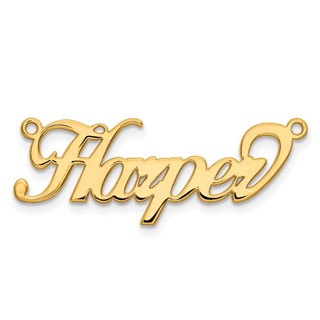 14K .027 Gauge Polished Name Plate Pendant