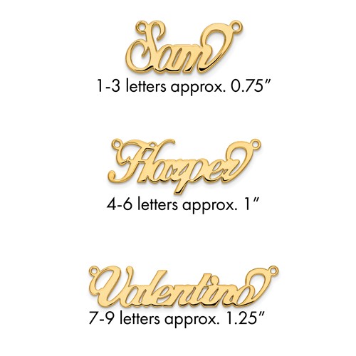 14K Yellow Gold Name Plate