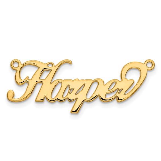 14K .027 Gauge Polished Name Plate Pendant
