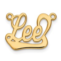 14K Yellow Gold Underlined Name Plate view 2