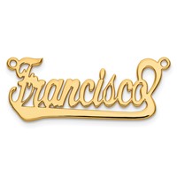 14K Yellow Gold Underlined Name Plate view 5