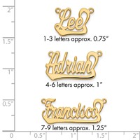 14K Yellow Gold Underlined Name Plate view 3