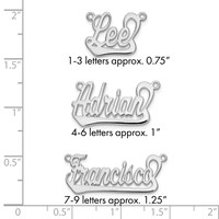 Sterling Silver Rhodium-plated Underlined Name Plate view 3