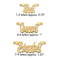 14K Yellow Gold Polished Hearts Name Plate view 1