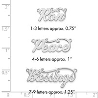 Sterling Silver Rhodium-plated Polished Name Plate view 3