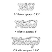 Sterling Silver Rhodium-plated Polished Name Plate view 1