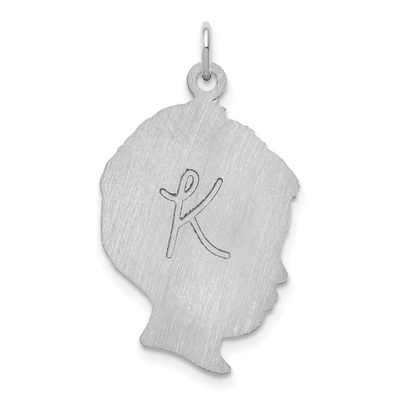 Personalized Boys Head Charms with Back Engraving                