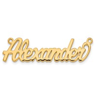 14K Yellow Gold Name Plate view 4