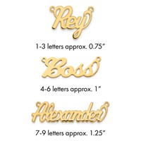 14K Yellow Gold Name Plate view 1