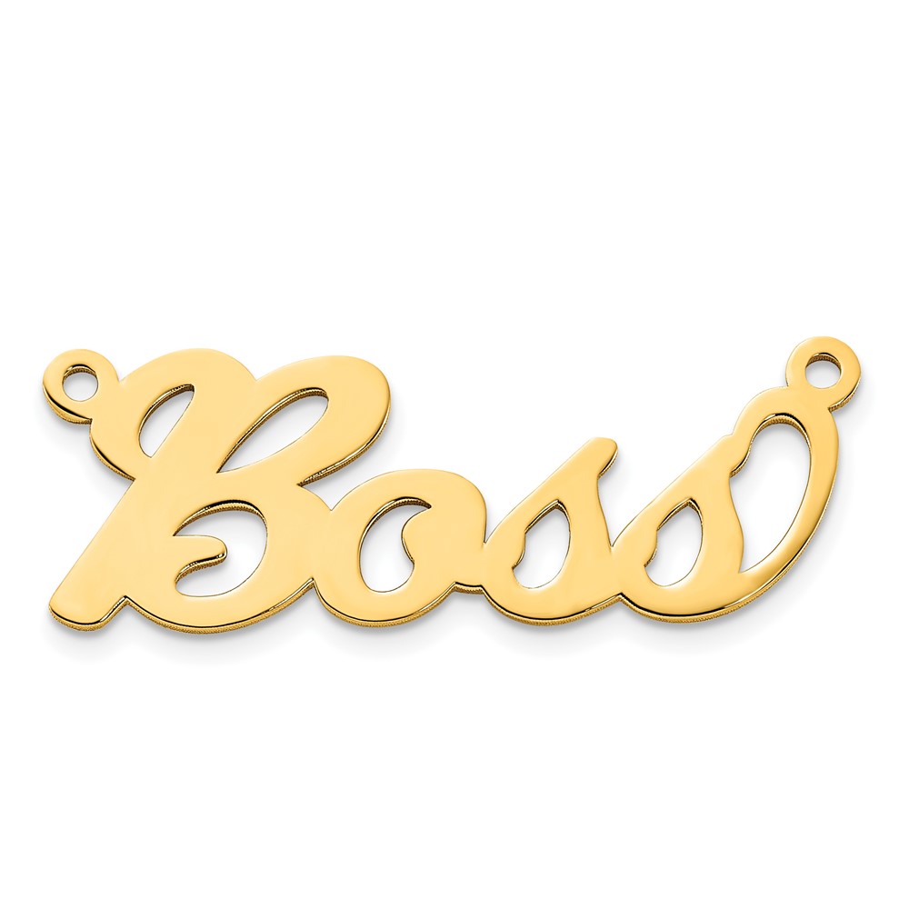 Sterling Silver/Gold-plated Polished Name Plate