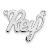14K White Gold Name Plate view 2