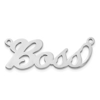 14K White Gold Name Plate view 4