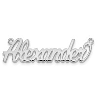 14K White Gold Name Plate view 5