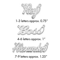 14K White Gold Name Plate view 1