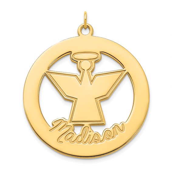 Personalized Polished Angel Charms