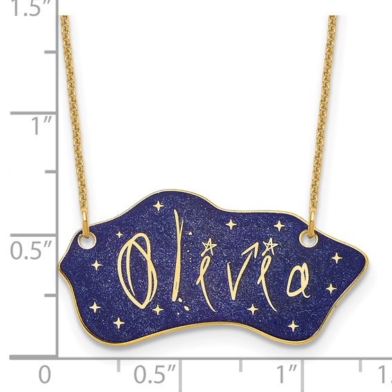 Personalized Nameplates with Epoxy and Glitter