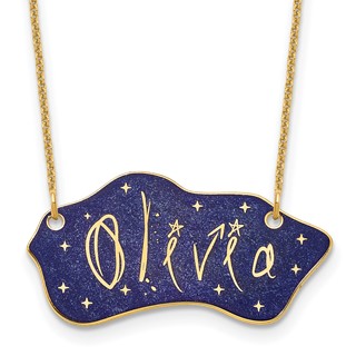 Personalized Nameplates with Epoxy and Glitter