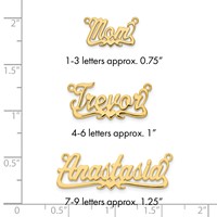 14K Yellow Gold Polished Heart Name Plate view 5