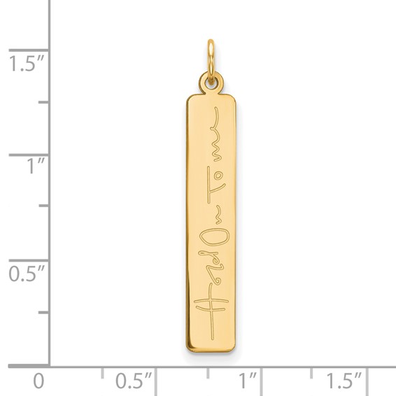 Large Vertical Personalized Signature Bar Charms