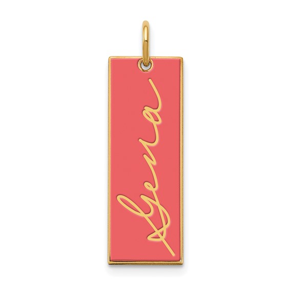 Vertical Epoxy Personalized Signature Bar Charms