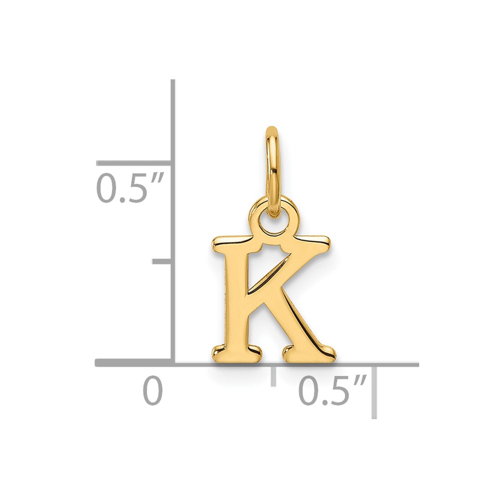 14ky Cutout Letter K Initial Pendant (XNA1466Y/K)
