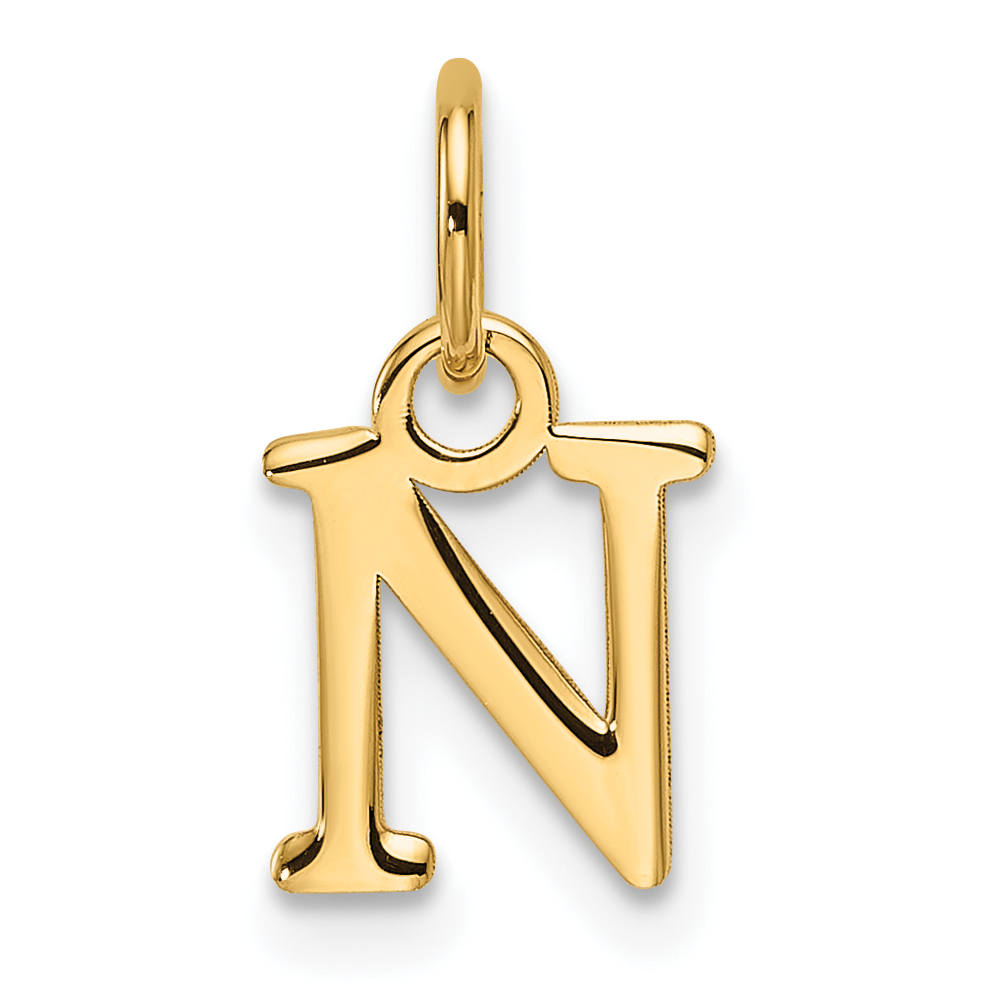 14ky Cutout Letter N Initial Pendant (XNA1466Y/N)