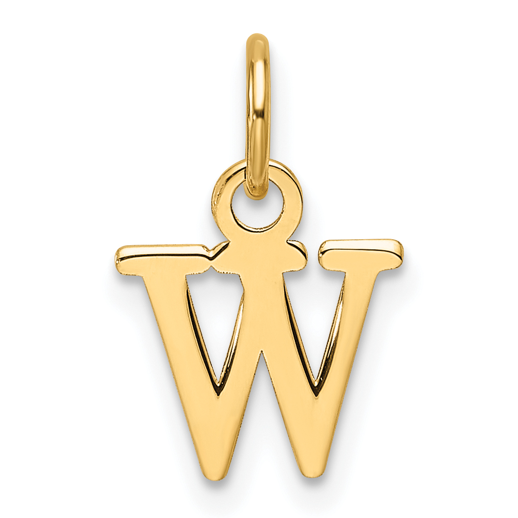 14ky Cutout Letter W Initial Pendant (XNA1466Y/W)