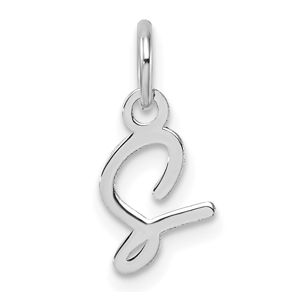 14K White Gold Uppercase Letter S Initial Charm (XNA1467W/S)