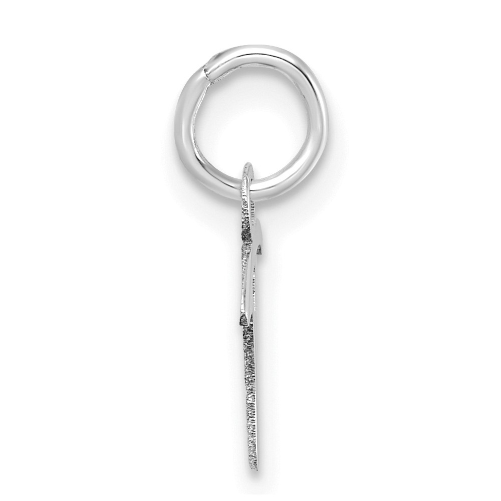 14K White Gold Uppercase Letter T Initial Charm (XNA1467W/T)