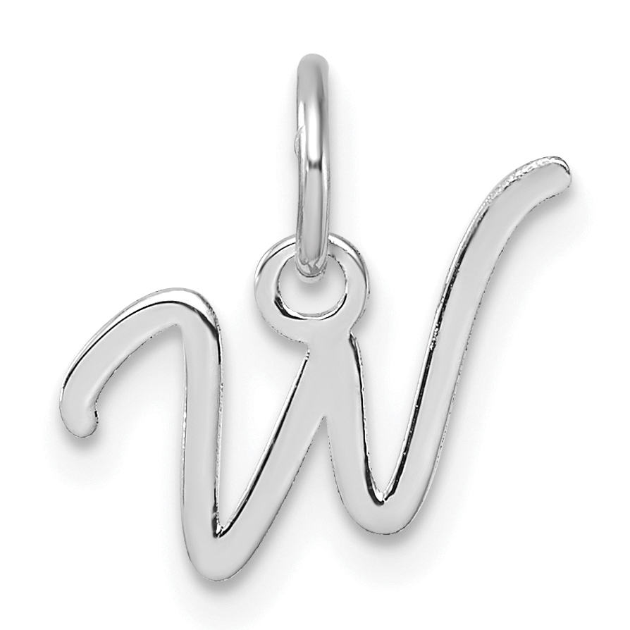 14K White Gold Uppercase Letter W Initial Charm (XNA1467W/W)